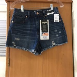 The Wedge high rise jean shorts